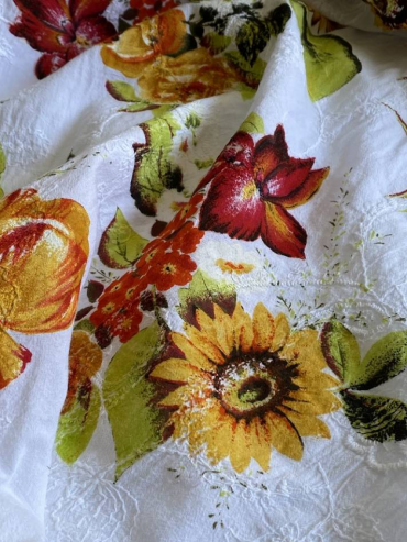 FIGITEX - COTONE RICAMATO STAMPATO